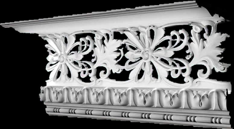 KMR022 карниз с перфорацией для вентиляции из гипса — гипсовая лепнина Artmodule