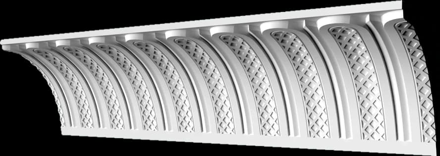 KW033-1 Карниз гипсовый с орнаментом — гипсовая лепнина Artmodule