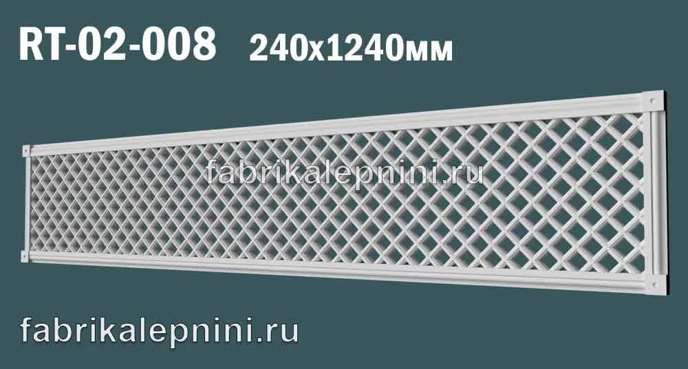RT-02-008 решетка вентиляционная декоративная из гипса