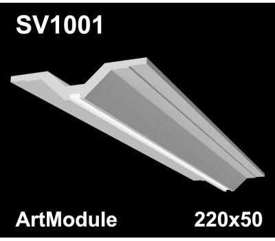  SV1001 - встраиваемый светильник для светодиодной подсветки из гипса ArtModule 220х50мм