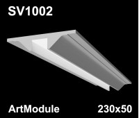 SV1002 - встраиваемый светильник для светодиодной подсветки из гипса ArtModule 230х50мм