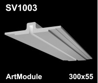SV1003 - встраиваемый светильник для светодиодной подсветки из гипса ArtModule 300х55мм