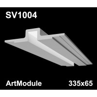 SV1004 - встраиваемый светильник для светодиодной подсветки из гипса ArtModule 335х65мм