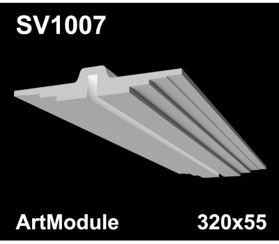  SV1007 - встраиваемый светильник для светодиодной подсветки из гипса ArtModule 320х55мм