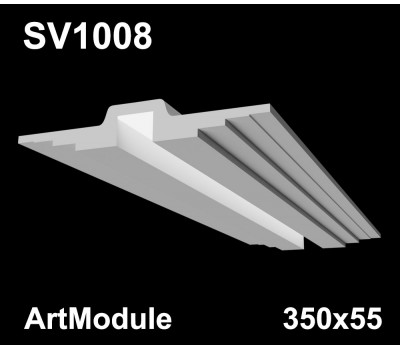  SV1008 - встраиваемый светильник для светодиодной подсветки из гипса ArtModule 350х55мм