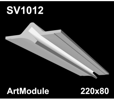  SV1012 - встраиваемый светильник для светодиодной подсветки из гипса ArtModule 220x80мм