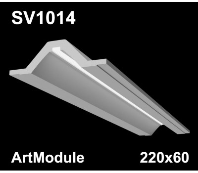  SV1014 - встраиваемый светильник для светодиодной подсветки из гипса ArtModule  220x60мм