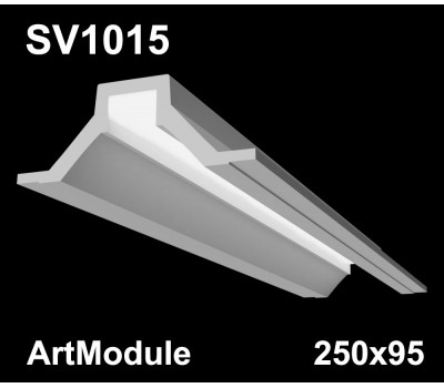  SV1015 - встраиваемый светильник для светодиодной подсветки из гипса ArtModule 250x95мм
