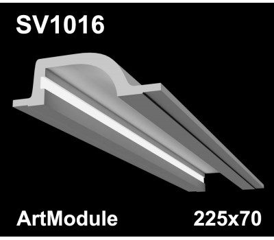 SV1016- встраиваемый светильник для светодиодной подсветки из гипса ArtModule 225x70мм