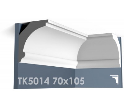  ТК5014 Карниз гладкий из гипса АртМодуль h70х105