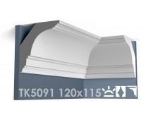 ТК5091 Карниз гладкий из гипса АртМодуль hh120x115