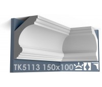 ТК5113 Карниз гладкий из гипса АртМодуль hh150x100