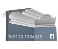 ТК5123 Карниз гладкий из гипса АртМодуль hh130x265