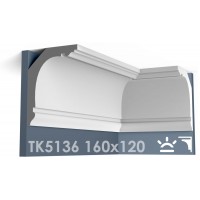 ТК5136 Карниз гладкий из гипса АртМодуль hh160x120