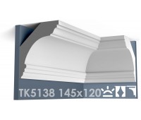 ТК5138 Карниз гладкий из гипса АртМодуль hh145x120