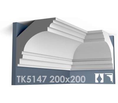  ТК5147 Карниз гладкий из гипса АртМодуль hh200x200