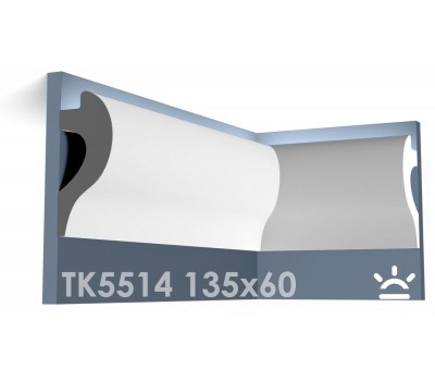  ТК5514 Карниз из гипса для подсветки АртМодуль h135x60