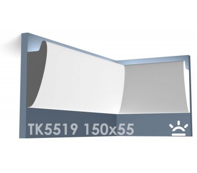  ТК5519 Карниз из гипса для подсветки АртМодуль h150x55