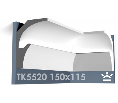  ТК5520 Карниз из гипса для подсветки АртМодуль h150x115