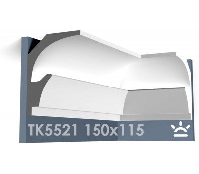  ТК5521 Карниз из гипса для подсветки АртМодуль h150x115